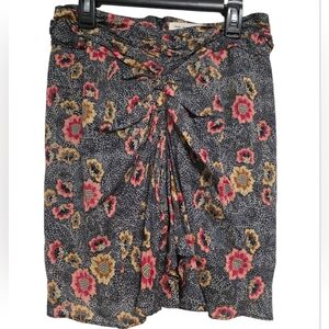 Isabel Marant Etoile Sevan Navy Blue Floral Mini Skirt Size XXS